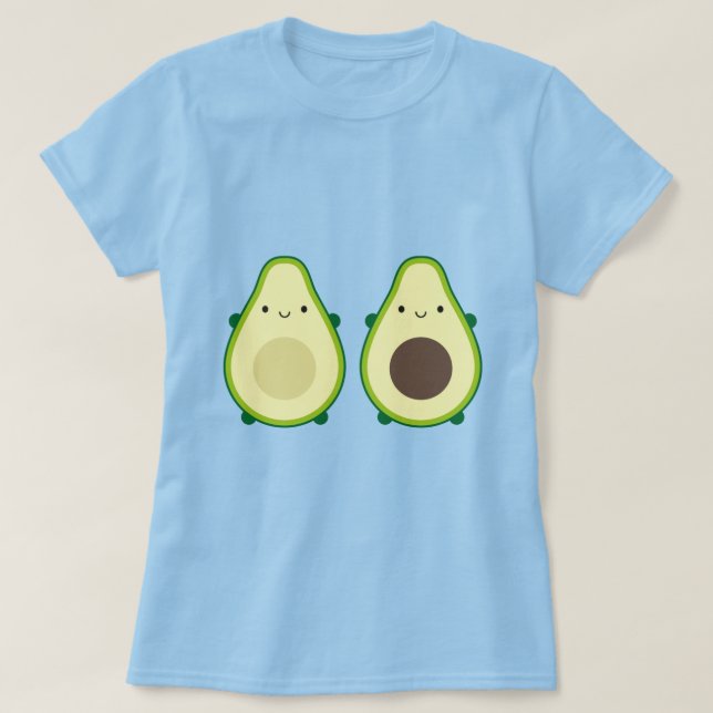 Camiseta Kawaii Aguacate (Diseño del anverso)