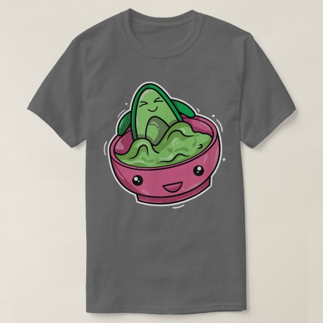 Camiseta Kawaii Aguacate Ramen Bowl Whirlpool, Grny Food Gi (Diseño del anverso)