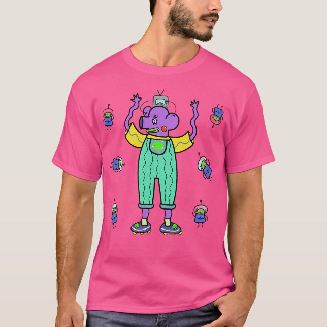 Camiseta Kawaii Alien Tv (Anverso)