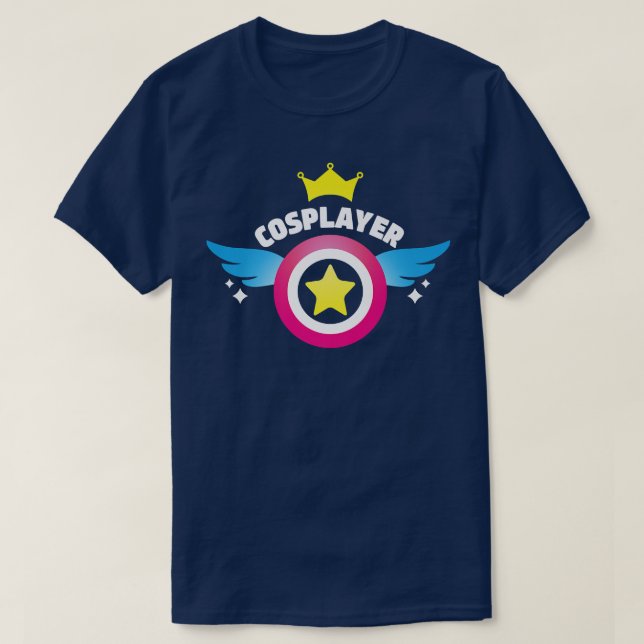 Camiseta Kawaii and Cute Shield Star Cosplayer Design  (Diseño del anverso)