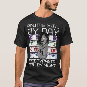 Camiseta Kawaii Ani, Chica De Noche De Anime By Day Creepyp