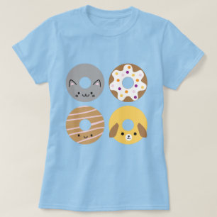 Camiseta Kawaii Animal Donuts
