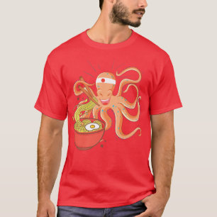 Camiseta Kawaii Animales Comida Tazón Cocina asiática Fideo