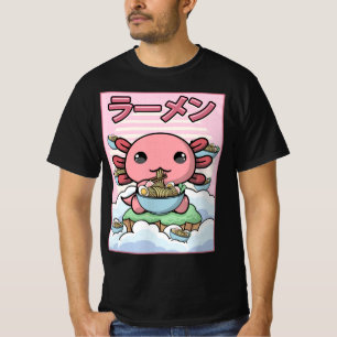 Camiseta Kawaii Anime Axolotl Noodle Mujeres Hombres Niños