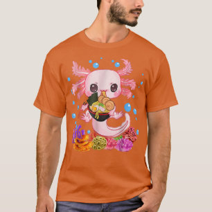 Camiseta Kawaii Anime Axolotl Noodle Mujeres Hombres Niños 