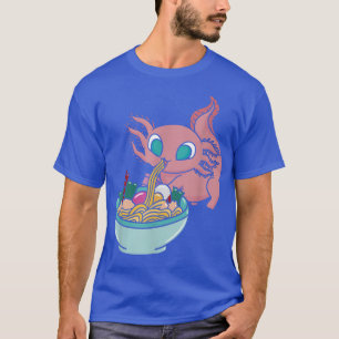 Camiseta Kawaii Anime Axolotl Ramen Bowl
