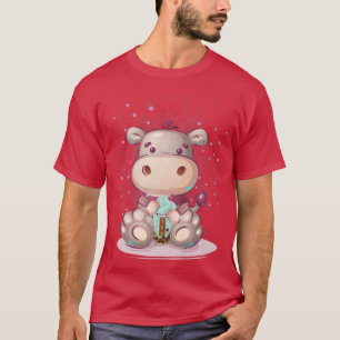 Camiseta Kawaii Anime Bubble Boba Tea Chicas Mujeres Maneki