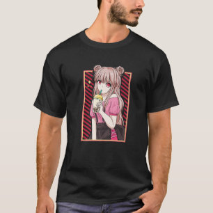 Camiseta Kawaii Anime Chica Boba Bubble Tea Lover Regalo