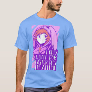 Camiseta Kawaii Anime Chica Conejito de Pascua sólo caza