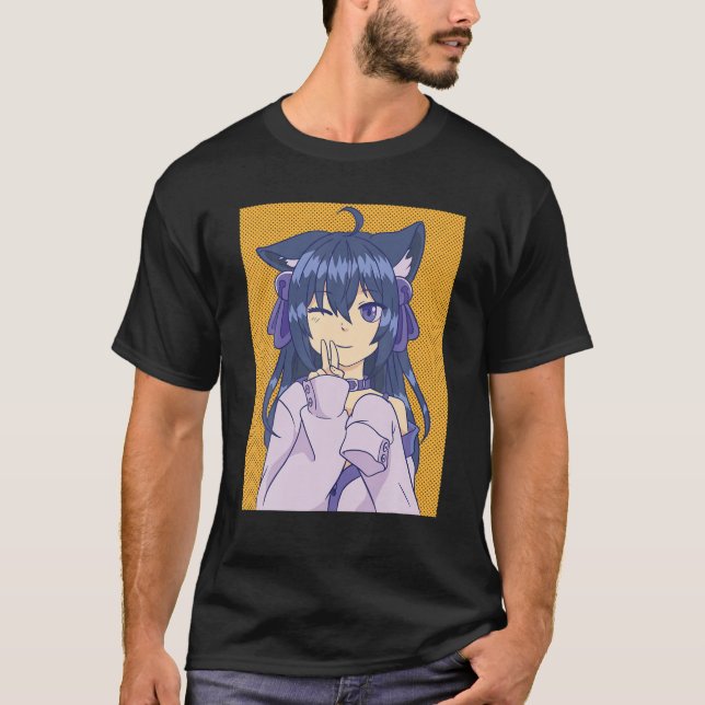 Camiseta Kawaii Anime Chica Lofi Estética Retro 90 Japonese (Anverso)