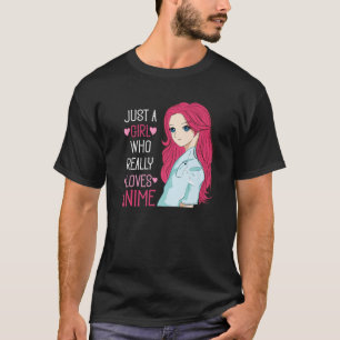 Camiseta Kawaii Anime Chica Tee Cosplay Chica ama a Anime M