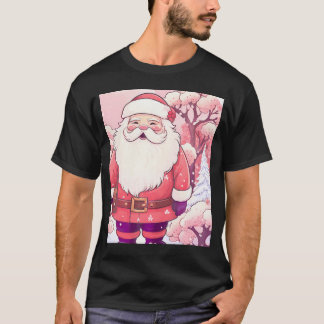 Camiseta Kawaii Anime Cute Santa Navidades Nieve Mar de Sak