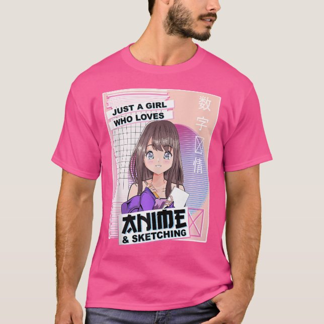 Camiseta Kawaii - Anime de la ola de vaporolas (Anverso)