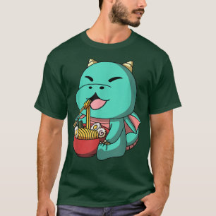 Camiseta Kawaii Anime Dragon Noodles Asiáticos Ramal Japoné