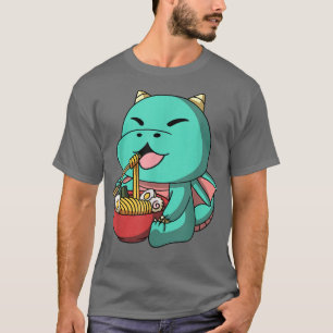 Camiseta Kawaii Anime Dragon Noodles Asiáticos Ramal Japoné