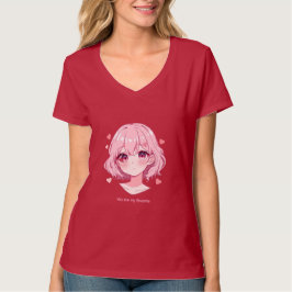 Camiseta Kawaii Anime Girl Valentine Sweatshirt