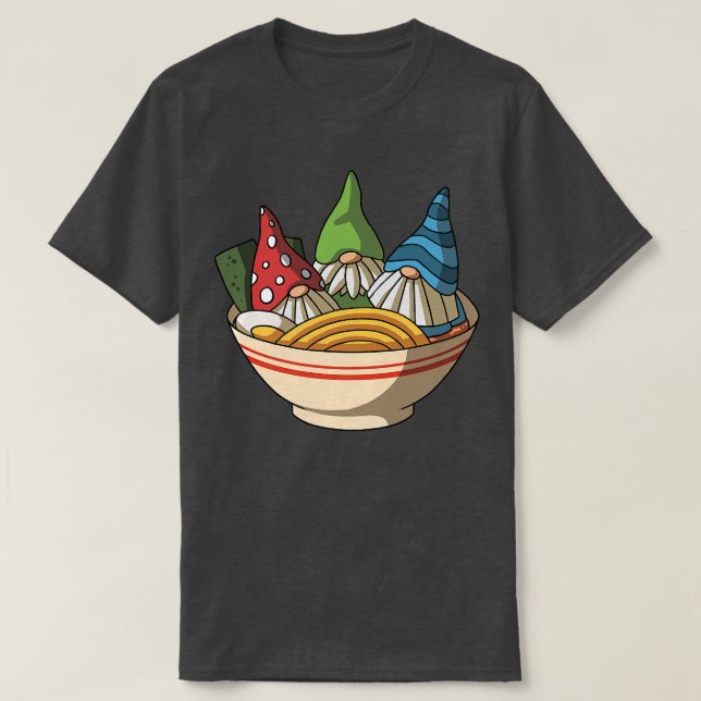 Camiseta Kawaii Anime Gnomes Fideos Asiáticos Ramal Japonés (Diseño del anverso)