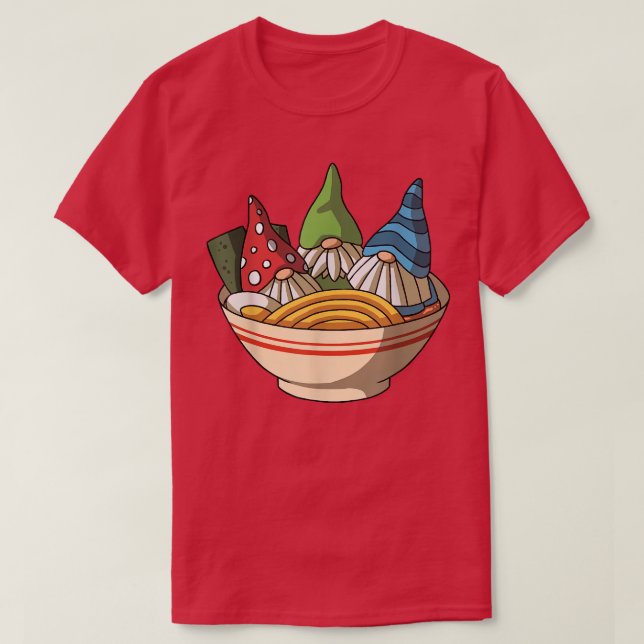 Camiseta Kawaii Anime Gnomes Fideos Asiáticos Ramen Japonés (Diseño del anverso)