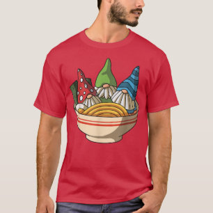 Camiseta Kawaii Anime Gnomes Fideos Asiáticos Ramen Japonés