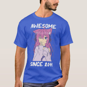 Camiseta Kawaii Anime Merch 11th Birthday Girl 11 Years Old