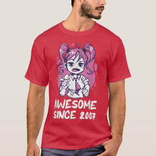 Camiseta Kawaii Anime Merch 15 Chica de cumpleaños 15 años 