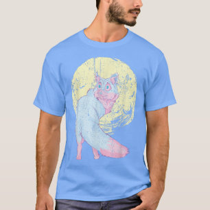 Camiseta Kawaii Anime Moonlight Forest Animal Pastel Gótico
