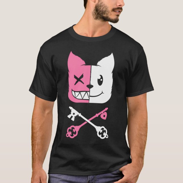 Camiseta Kawaii Anime Neko Chica Yandere Menhera Chan Paste (Anverso)