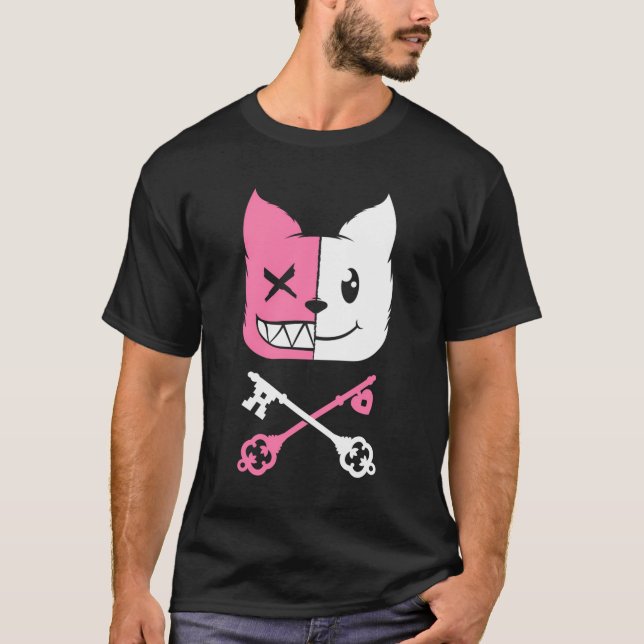 Camiseta Kawaii Anime Neko Chica Yandere Menhera Chan Paste (Anverso)