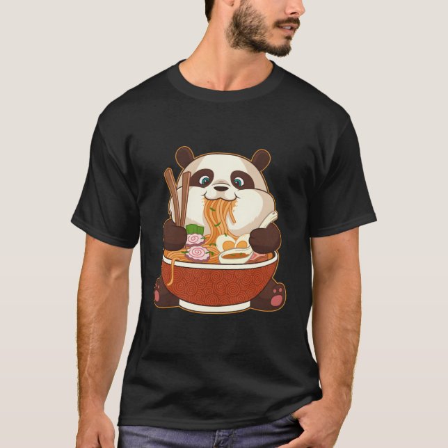 Camiseta Kawaii Anime Panda Otaku Japonés Ra Noodles (Anverso)