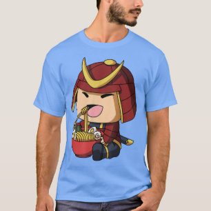 Camiseta Kawaii Anime Samurai Noodles asiáticos Ramen japon