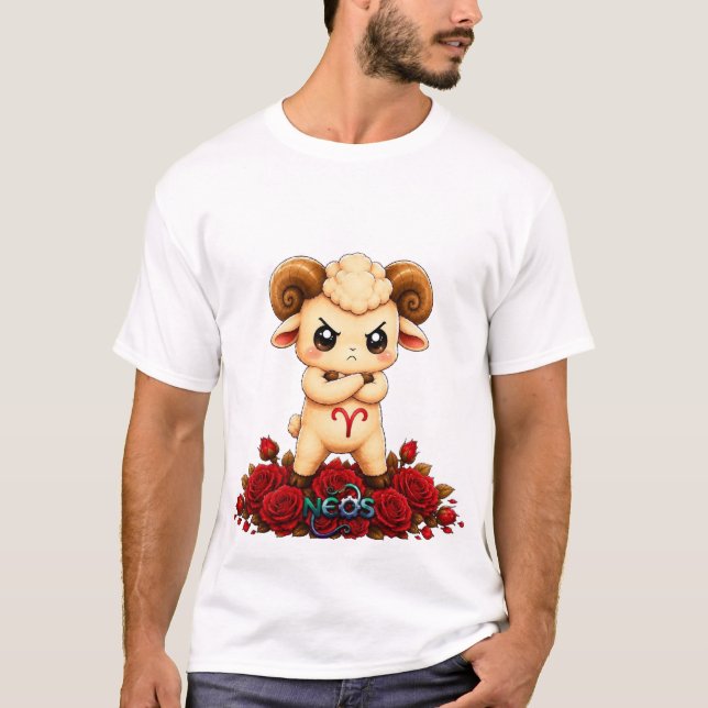 Camiseta Kawaii Aries Zodíaco Neos (Anverso)