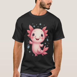 Camiseta Kawaii Axolotl Agua Cuta