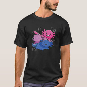 Camiseta Kawaii Axolotl Bandera Bisexual Apoyo LGBT