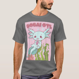 Camiseta Kawaii Axolotl Boba Té de burbuja estética japones