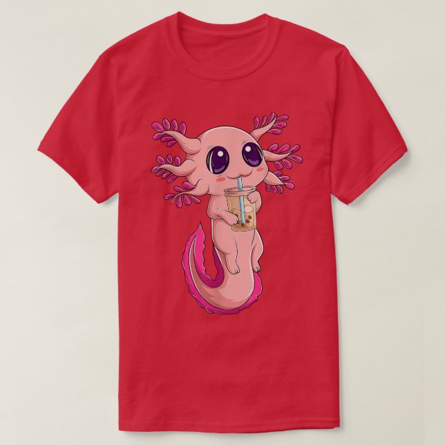 Camiseta Kawaii Axolotl Boba Tea japonés Anime Otaku Nu Go (Diseño del anverso)