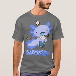 Camiseta Kawaii Axolotl Bubble Boba Tea Anime Gift Teen Gir
