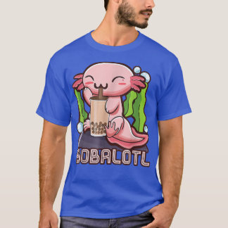 Camiseta Kawaii Axolotl Bubble Tea Girls Bubble Tea Gift Wo