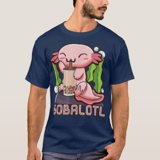 Camiseta Kawaii Axolotl Bubble Tea Girls Bubble Tea Gift Wo
