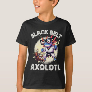 Camiseta Kawaii Axolotl Cinturón Negro Karate Kickboxing Ar