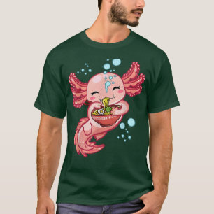 Camiseta Kawaii Axolotl comiendo fideos de Ramen Chicas de 