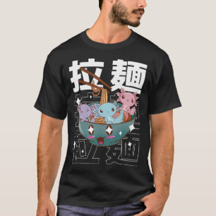 Camiseta Kawaii Axolotl dentro de Ramen Bowl Anime estético