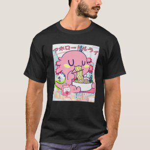 Camiseta Kawaii Axolotl Life Ramen Strawberry Milk Shake Ja