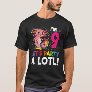 Camiseta Kawaii Axolotl Noveno Regalo De Cumpleaños Chica D