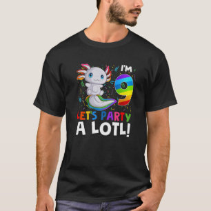 Camiseta Kawaii Axolotl Noveno Regalo De Cumpleaños Chica D