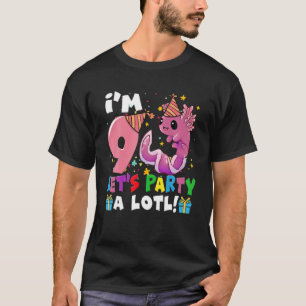 Camiseta Kawaii Axolotl Noveno Regalo De Cumpleaños Chica D