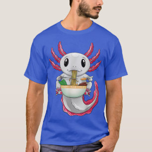 Camiseta Kawaii Axolotl Otaku Japonés Anime Ramen Noodles