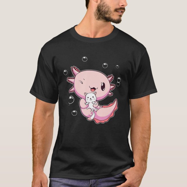 Camiseta Kawaii Axolotl Pun Cat Lover Kitten (Anverso)