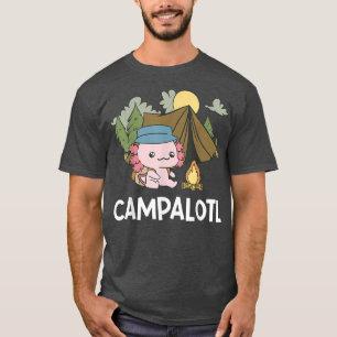 Camiseta Kawaii Axolotl Pun Funny Camping Camper Campalotl 