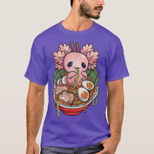 Camiseta Kawaii Axolotl Ramen Anime de fideos japoneses