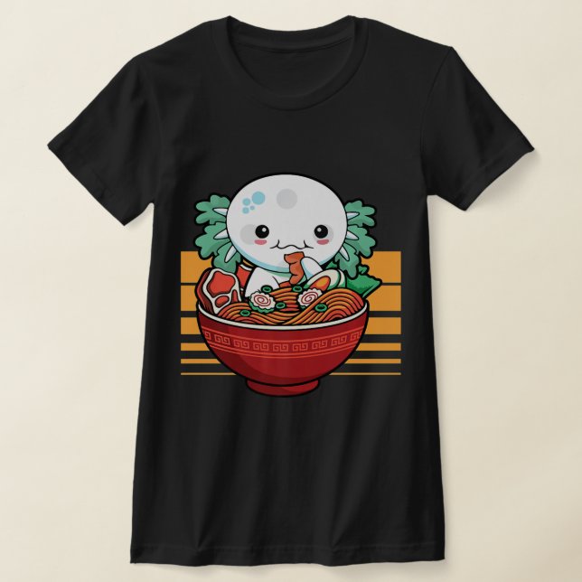 Camiseta Kawaii Axolotl Ramen Chica de regalo de anime japo (Distribución)